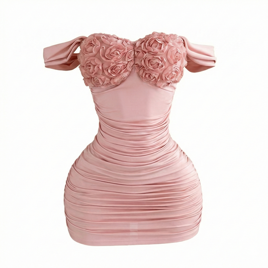 Rosalie Ruched Mini Dress